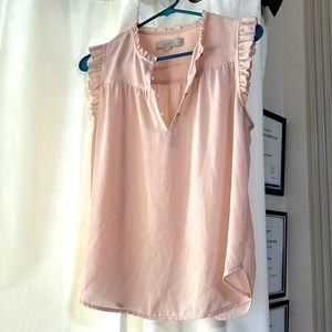 Blouse top, used and good. Brand: Loft. Petite Medium